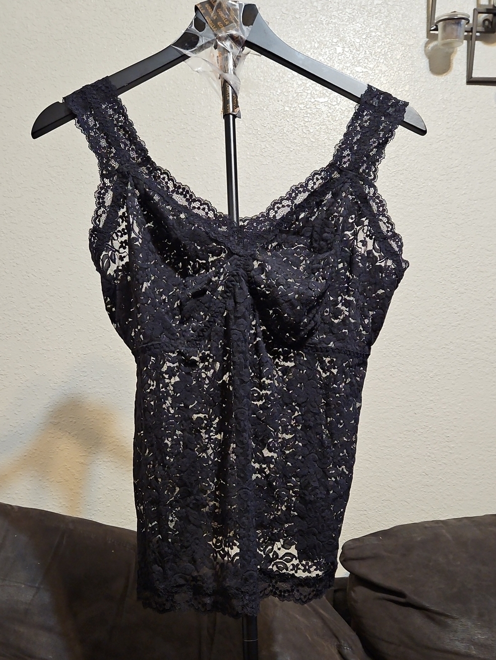 Sheer Black Lace Chemise Camisole - Torrid CURVE